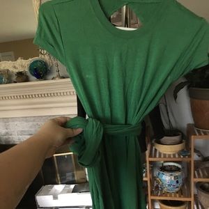 NWOT green mini dress sz small